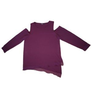 Cold Shoulder Asymmetrical Blouse